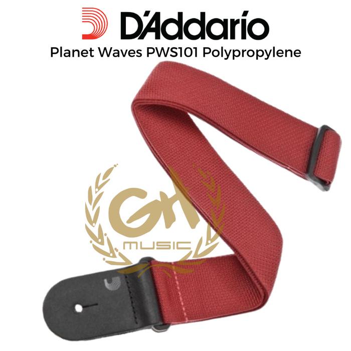 D'Addario Planet Waves PWS101 Polypropylene Guitar Strap - Red