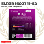 ELIXIR 16027 Nanoweb Phosphor Bronze Acoustic Guitar Strings 11-52 - Senar Gitar Akustik Original Asli