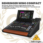 Behringer Wing Compact 48 Channel Full Stereo Digital Audio Mixer - 28 Bus Full Stereo Digital Mixing Console 13 Fader Control Surface Touch Screen
