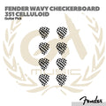 Fender Wavy Checkerboard 351 Celluloid Guitar Picks, 8-Pack - Pick Gitar Bass