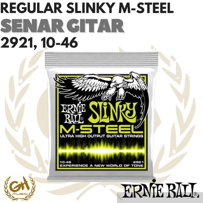 Ernie Ball 2921 Regular Slinky M-Steel Electric Guitar Strings, 10-46