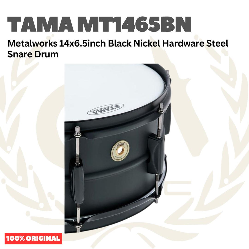 TAMA MT1465BN Metalworks 14x6.5inch Black Nickel Hardware Steel Snare Drumn- Senar Drum