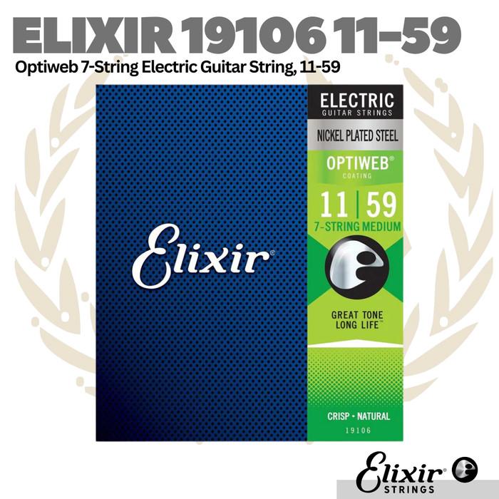Elixir 19106  Medium 7-String Electric Guitar Strings, 11-59