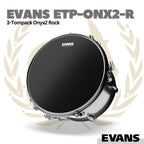 EVANS ETP-ONX2-R 3-Tompack ONYX2 Rock (10, 12, 16) | Onyx Tom Drum Head Membran