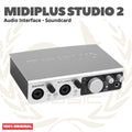 MIDIPLUS STUDIO 2 & STUDIO 2 PRO USB SOUNDCARD RECORDING MIC VOCAL ASMR PODCAST ZOOM AUDIO INTERFACE