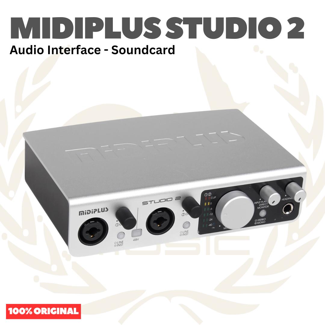 MIDIPLUS STUDIO 2 & STUDIO 2 PRO USB SOUNDCARD RECORDING MIC VOCAL ASMR PODCAST ZOOM AUDIO INTERFACE