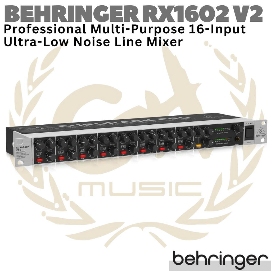 BEHRINGER EURORACK PRO RX1602 V2 16 Input Ultra Low Noise Line Mixer