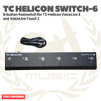 TC Helicon SWITCH-6 Footswitch Accessory Pedal for Expanded Effects Audio Control