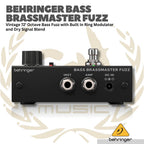 BEHRINGER BASS BRASSMASTER FUZZ VINTAGE 72" OCTAVE BASS FUZZ EFFECT - BRASS-MASTER FUZZ EFEK GITAR BASS MODULATOR BASS BRASSMASTER FUZZ