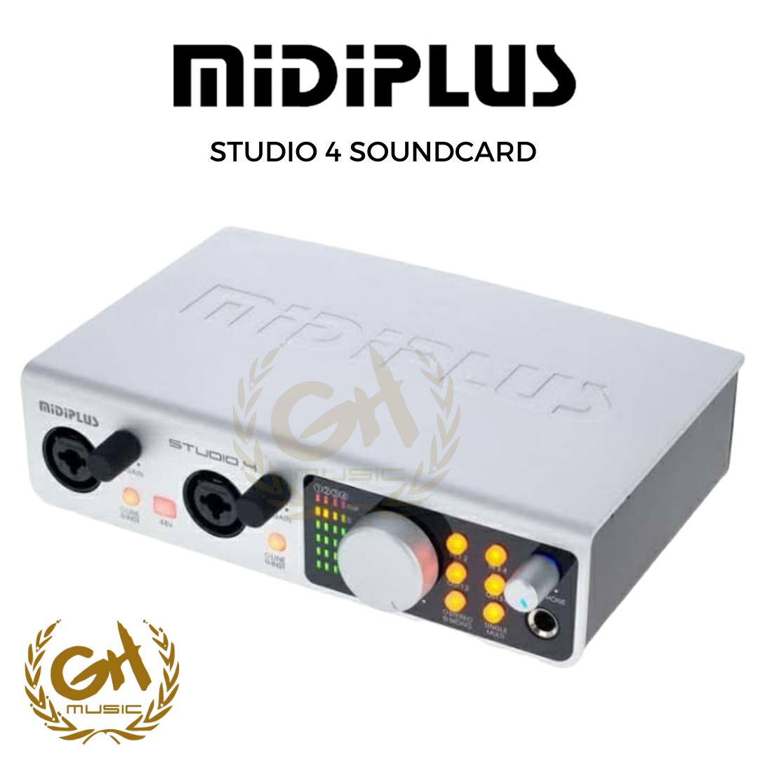 MIDIPLUS STUDIO4 SOUNDCARD utk Mic Microphone RECORDING ZOOM PODCAST