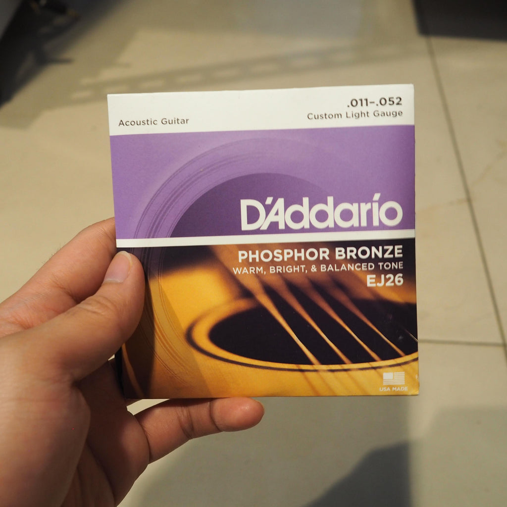 SENAR GITAR AKUSTIK D'Addario EJ26 Custom Light Gauge 0.11-0.52 String