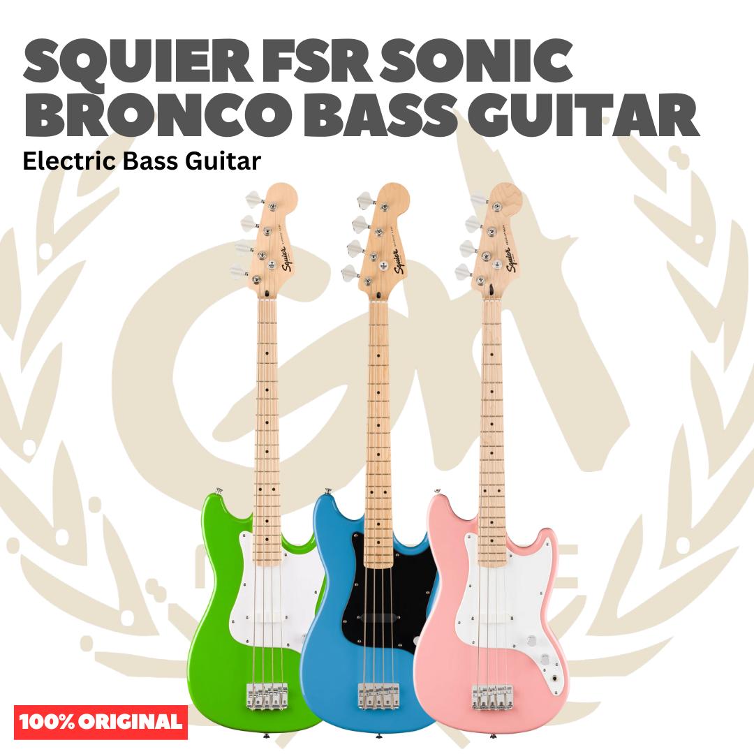 Squier FSR Sonic Bronco Bass Guitar - Bass Listrik Gitar Bass Elektrik Short Scale Original Asli