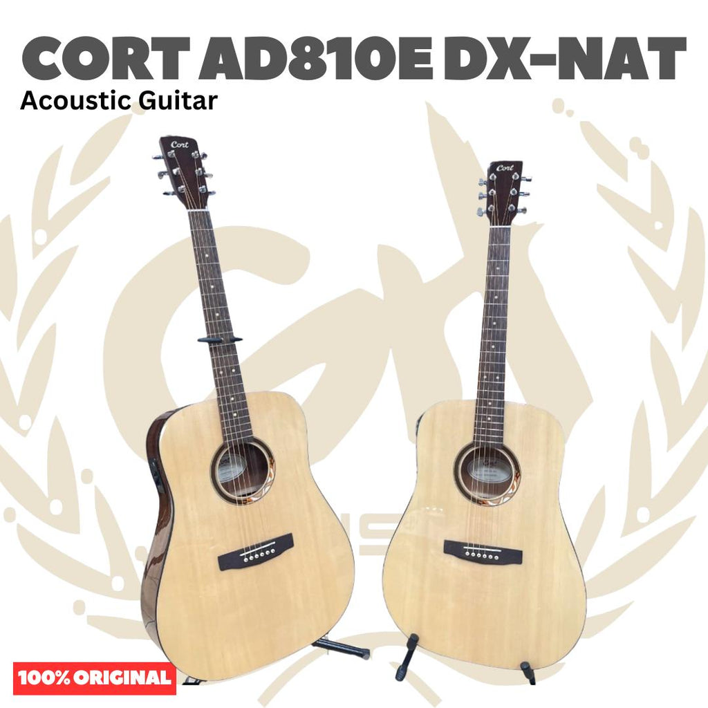 CORT AD810E DX-NAT Acoustic Guitar - Gitar Akustik Elektrik dengan Preamp AD810DX - AD810EDX Original Asli