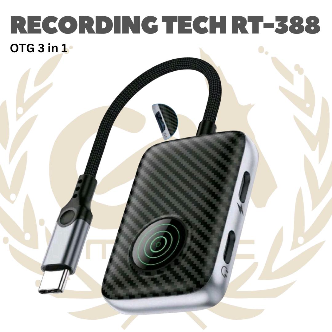 Recording Tech RT-388 3 in 1 OTG Type C Android to USB3.0 Type C With Charging 60W - RT388 3in1 USB-C HUB RT 388
