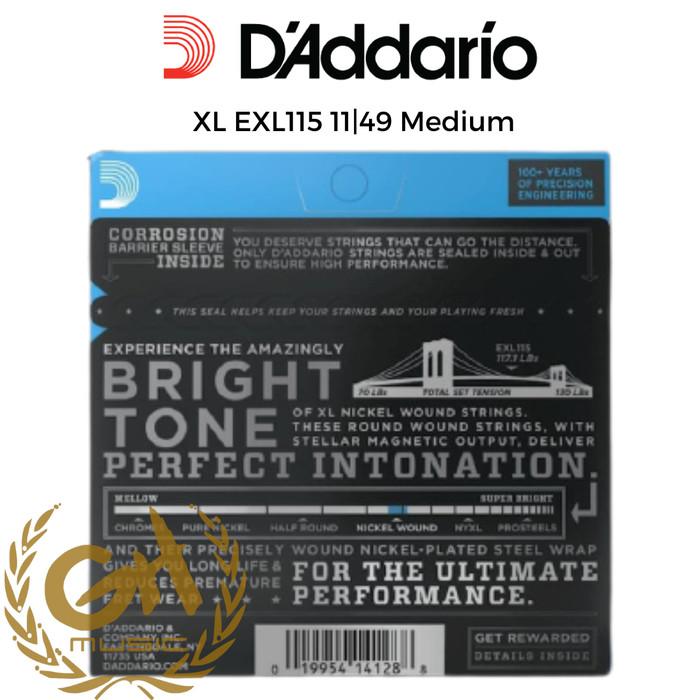 D'Addario XL EXL115 11|49 Medium Gauge