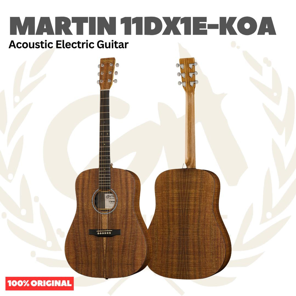Martin 11 DX1E-KOA Acoustic Electric w/Bag - Gitar Akustik Elektrik HPL KOA 11DX1EKOA