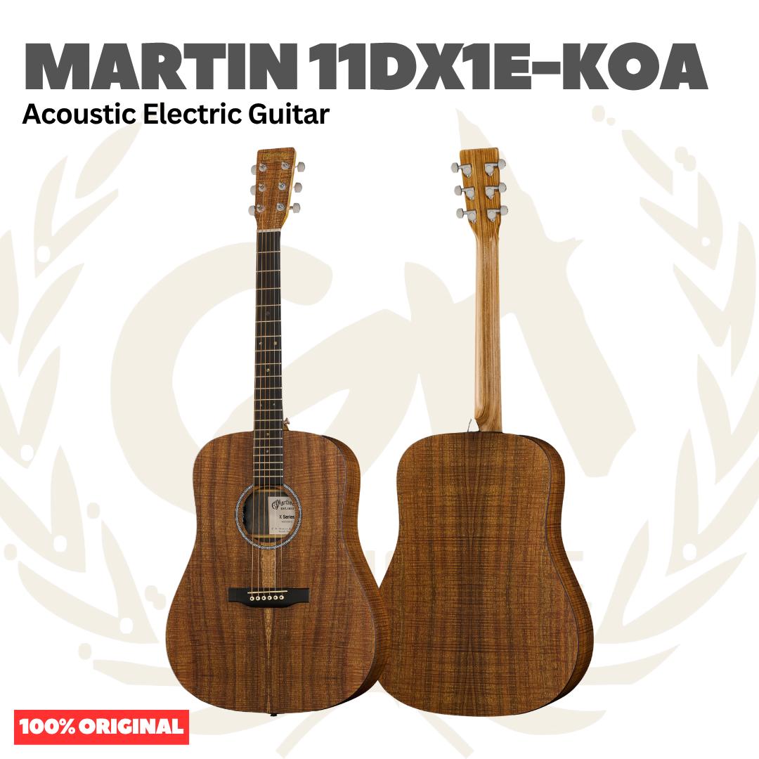 Martin 11 DX1E-KOA Acoustic Electric w/Bag - Gitar Akustik Elektrik HPL KOA 11DX1EKOA