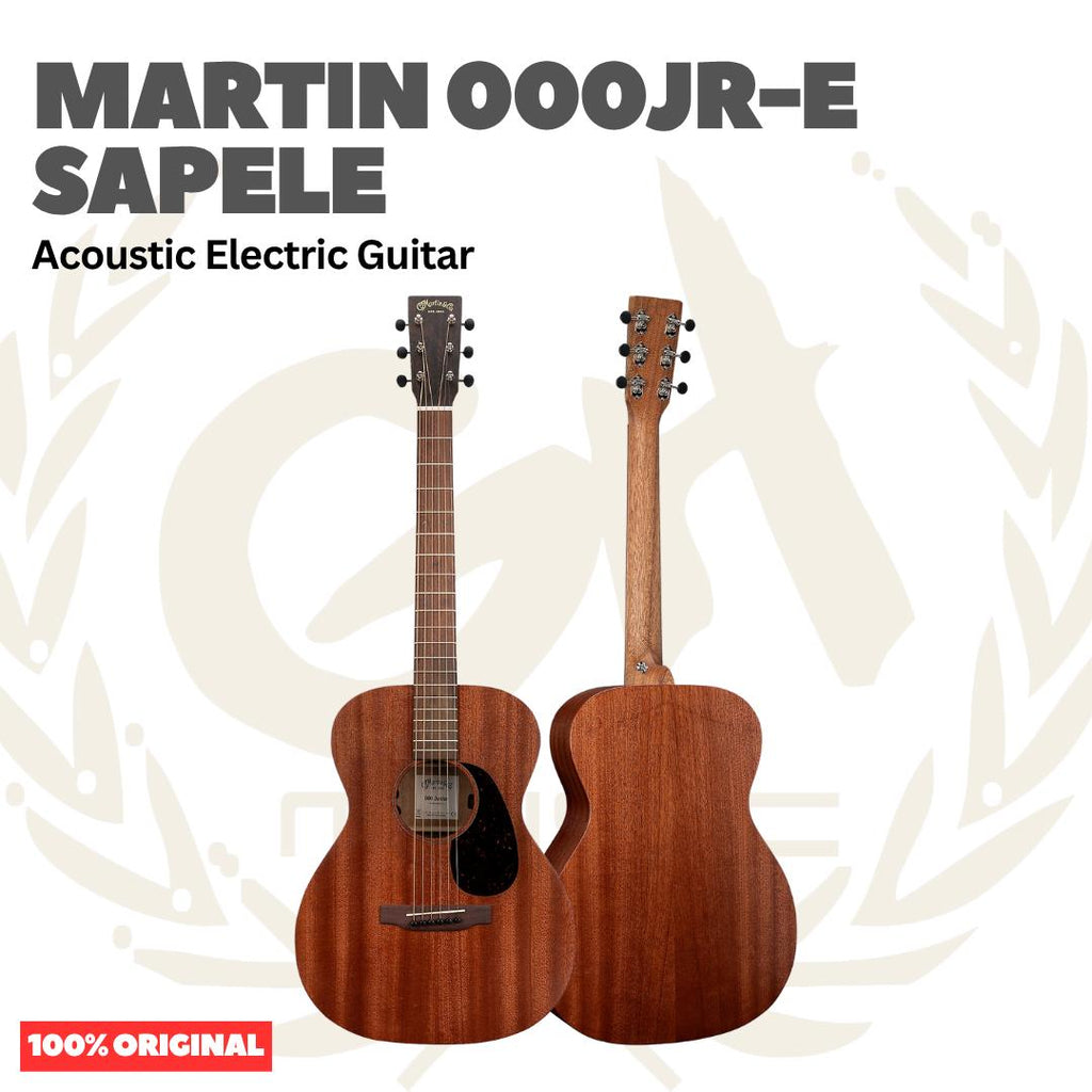 Martin 000JR-E Sapele Acoustic Electric Guitar w/Bag - Gitar Akustik Elektrik 000 Jr E