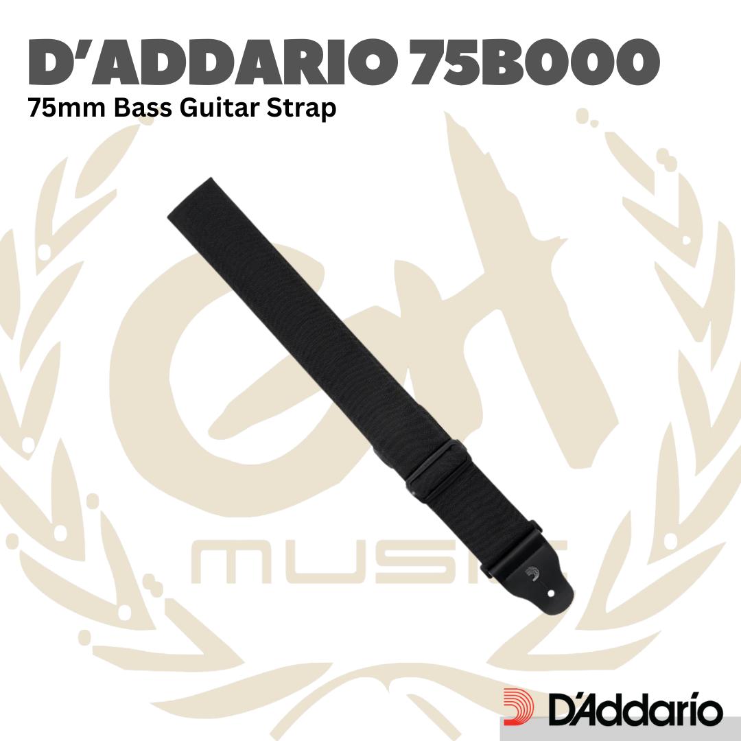 D'Addario 75B000 75mm Bass Guitar Strap - Strep Gitar Bass