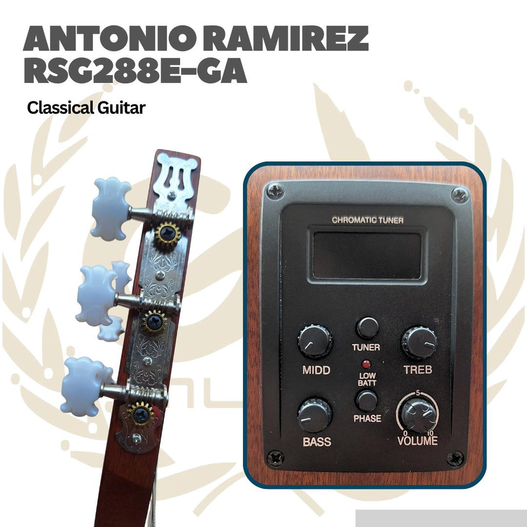 Antonio Ramirez RSG288E-GA Acoustic Electric Classical Guitar | Gitar Akustik Elektrik Klasik Nylon - Nilon