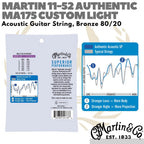 MARTIN MA175 11-52 Custom Light Acoustic SP | Senar Gitar Akustik