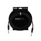 Koda Essential KBC Series Straight TRS 1/4 inch to Straight TRS 1/4 inch Balanced Cable - Kabel Instrumen
