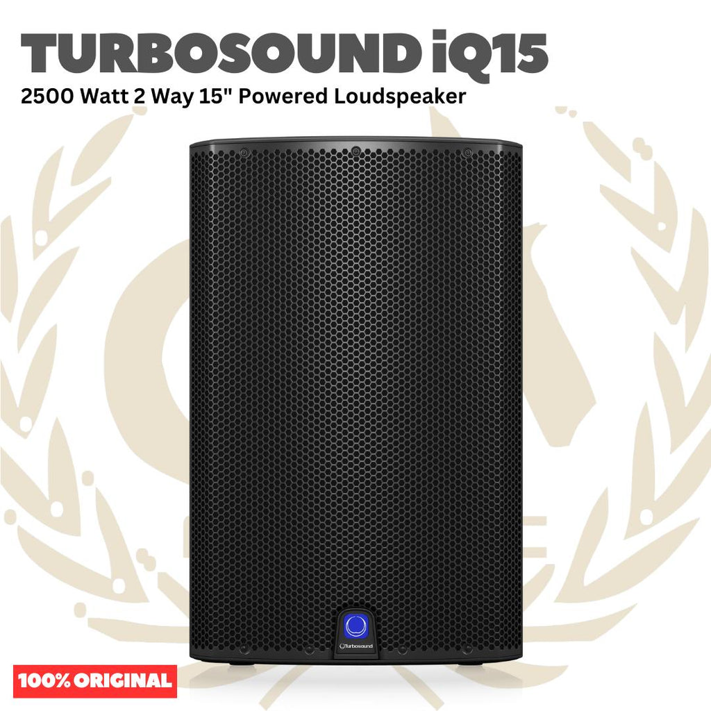 TURBOSOUND iQ15 2500 Watt 2 Way 15" Powered Loudspeaker with DSP Tech, Speaker Modelling and ULTRANET Networking - Speaker Aktif Smart Speaker Portable Original Asli