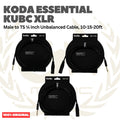koda essential KUBC XLR Male to TS 1/4 inch Unbalanced Cable, 10,15 & 20ft - Kabel Jack TS 1/4 ke Male XLR