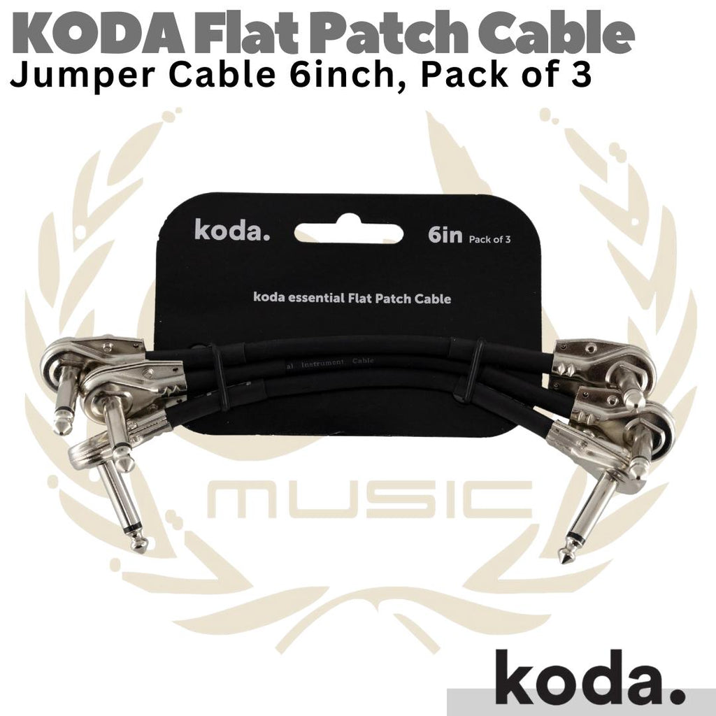 KODA Flat Patch Cable 6 inch | Kabel Jack Jumper Gitar L isi 3