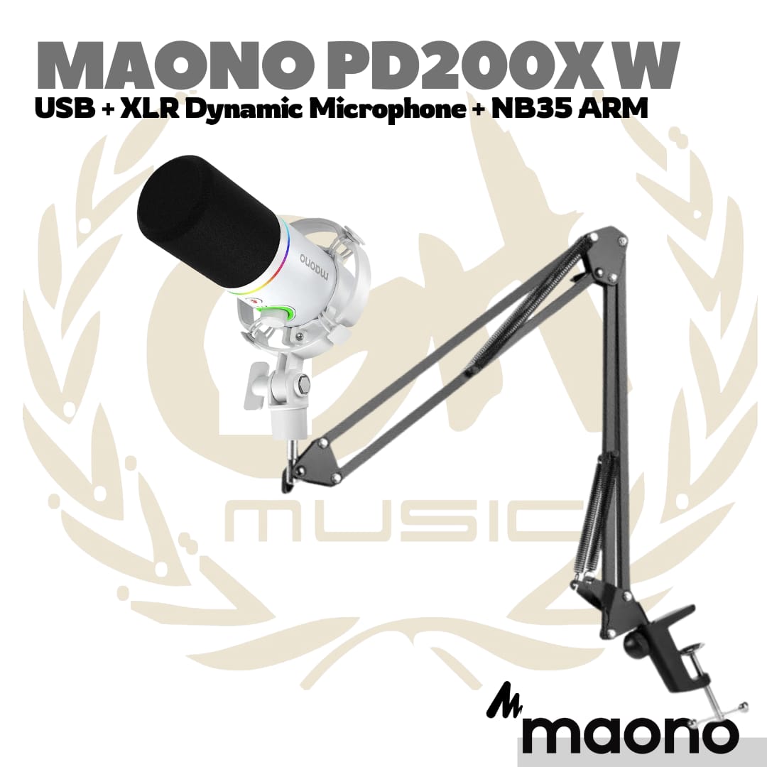MAONO PD200X USB / XLR Dynamic Microphone | Gaming Podcast PD200 RGB