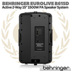 BEHRINGER EUROLIVE B615D Active 1500W 15" PA Speaker System | Aktif