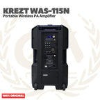 KREZT WAS-115N Portable Wireless PA Amplifier - Portable Speaker Lengkap dengan Mic