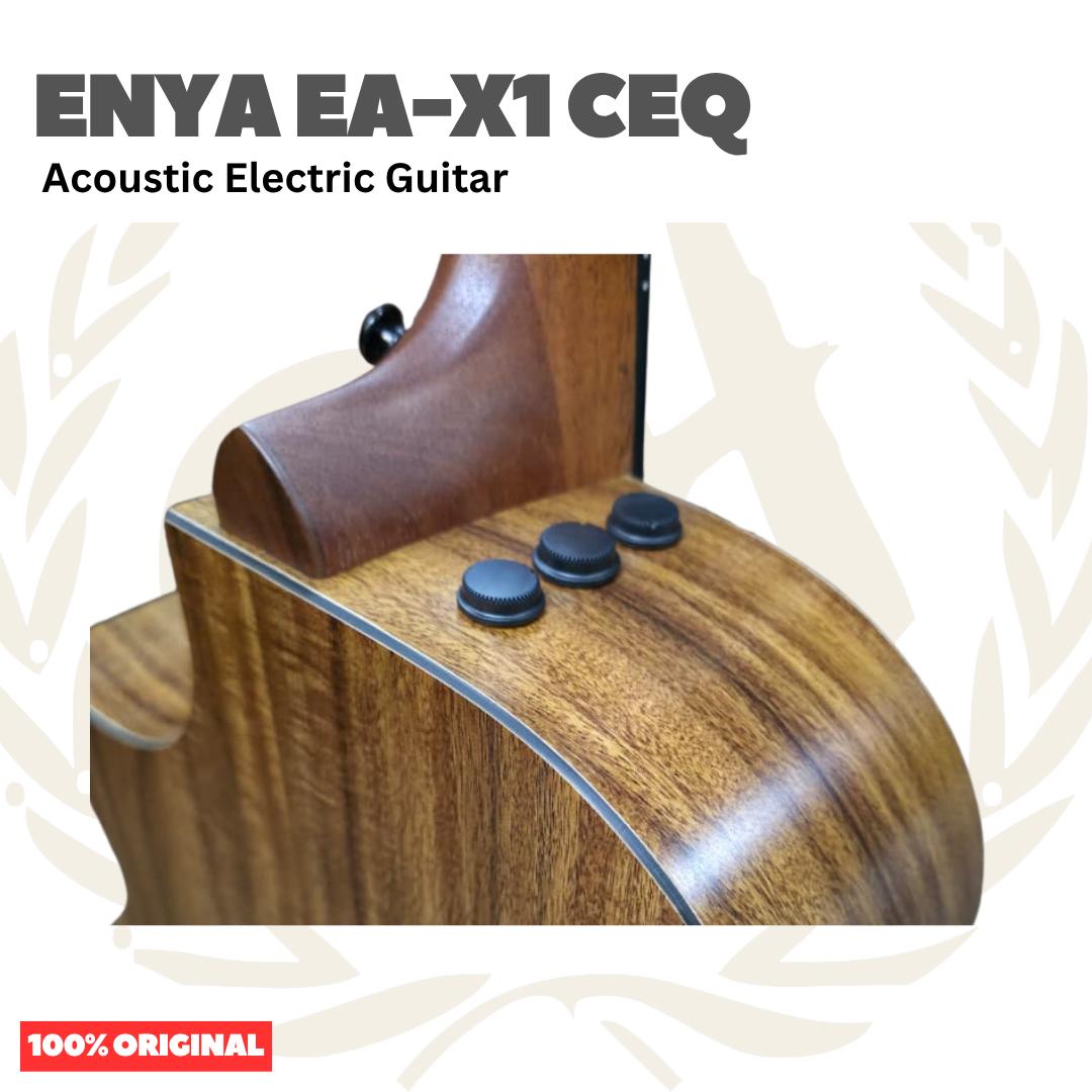 Enya EA-X1 CEQ Grand Auditorium with a Venetian cutaway Acoustic Guitar - Gitar Akustik EAX1 CEQ
