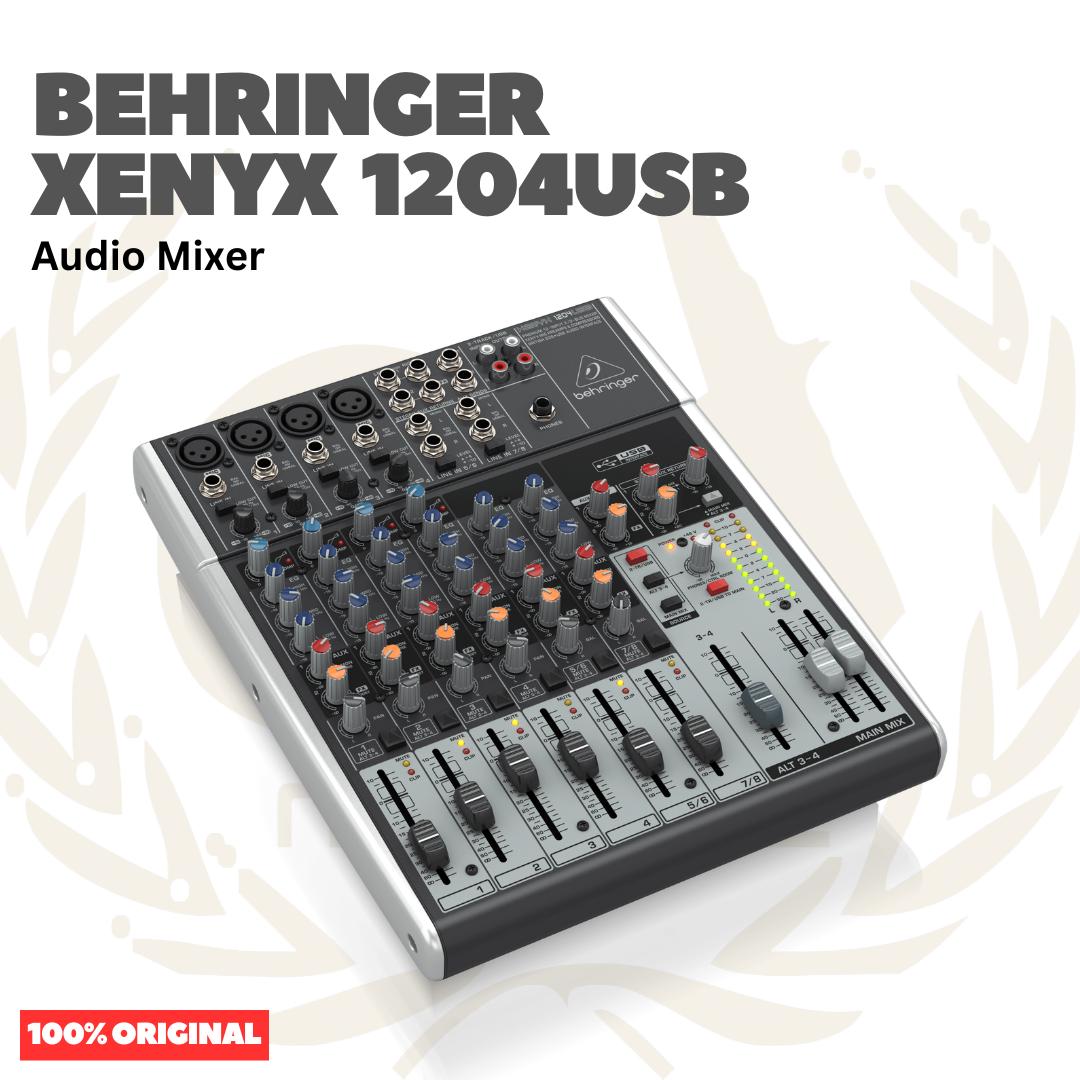 Behringer XENYX 1204USB Premium 12-Input 2/2-Bus Mixer - Audio Mixer