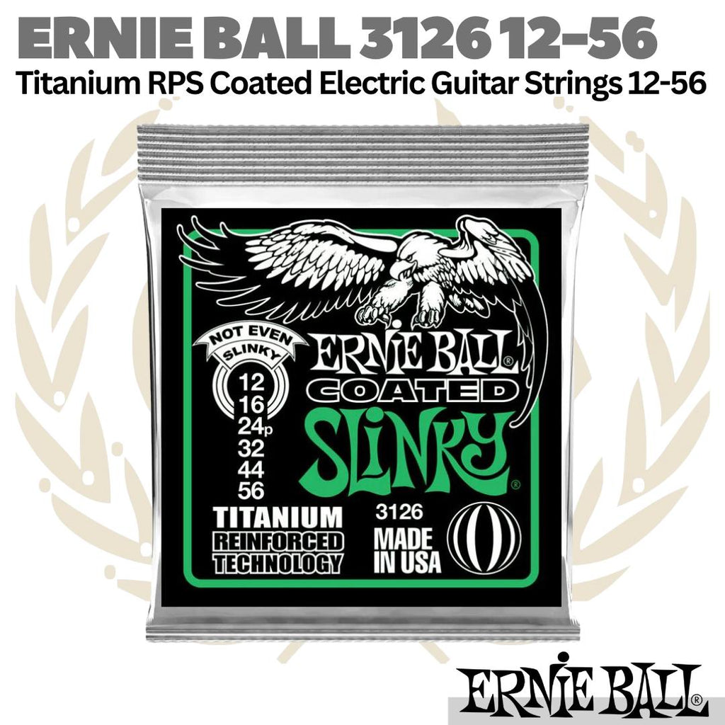ERNIE BALL 3126 Titanium RPS Coated Electric Guitar Strings 12-56