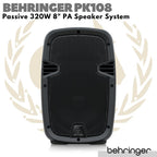 Behringer PK108 Passive 320W 8" PA Speaker System | Spiker Pasif