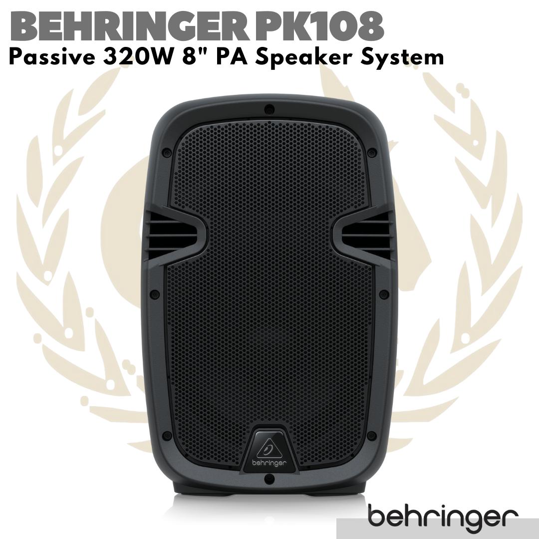 Behringer PK108 Passive 320W 8" PA Speaker System | Spiker Pasif