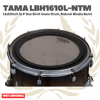 TAMA LBH1610L-NTM 16x10inch SLP Duo Birch Snare Drum, Natural Mocha Burst - Senar Drum | SLP LBH1610LNTM