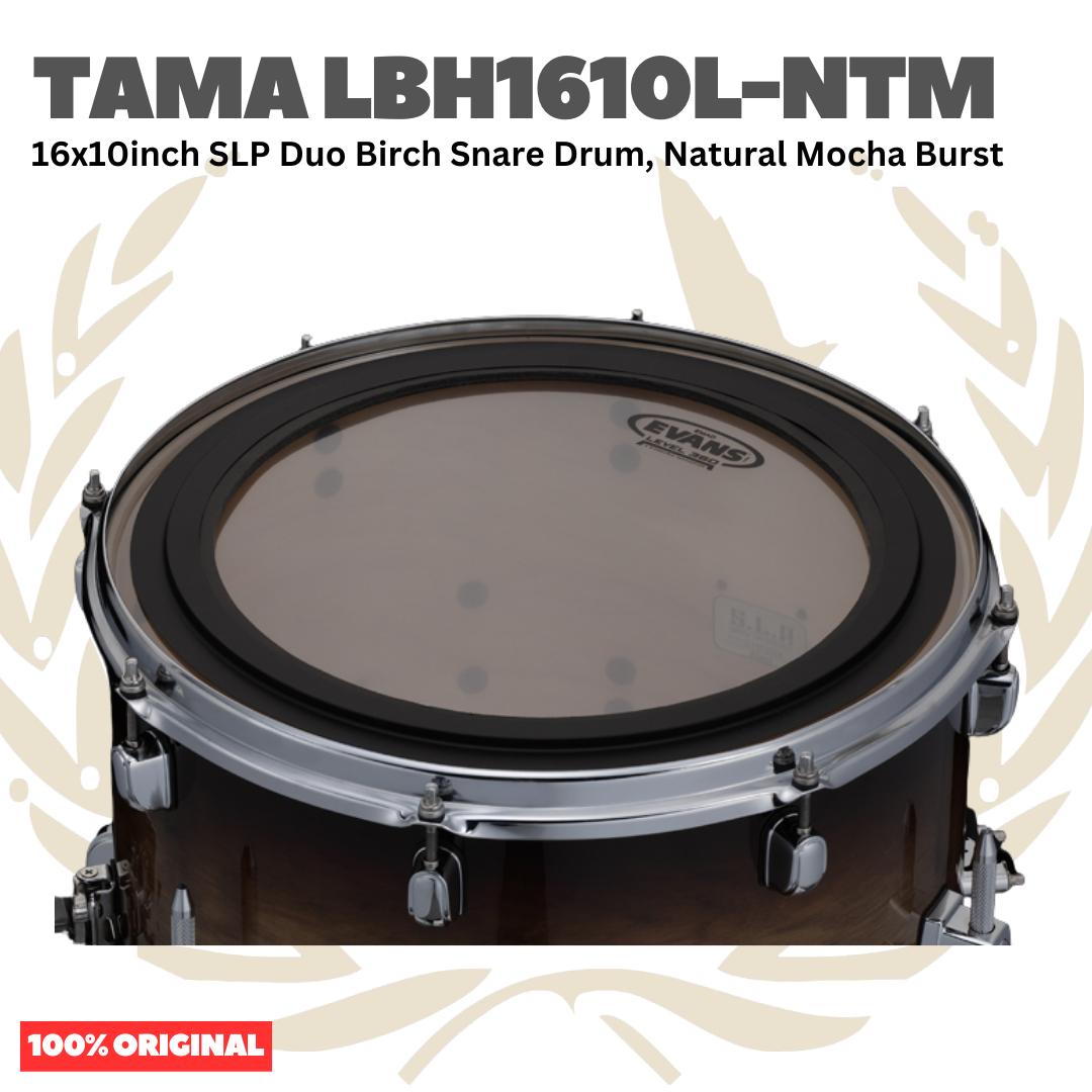 TAMA LBH1610L-NTM 16x10inch SLP Duo Birch Snare Drum, Natural Mocha Burst - Senar Drum | SLP LBH1610LNTM