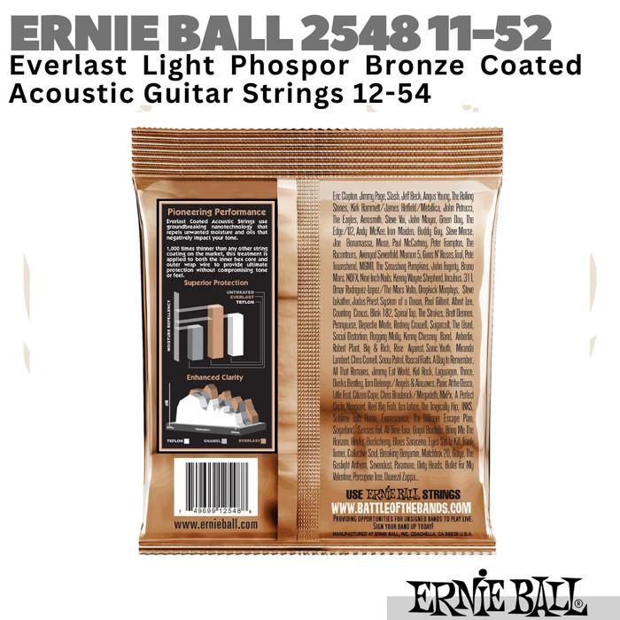ERNIE BALL Everlast 2548 Coated Acoustic Guitar Strings 11-52 | Senar
