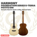Harmony Foundation Series e-Terra Petite OM Acoustic Guitar w/Bag - Gitar Akustik Elektrik dengan Preamp