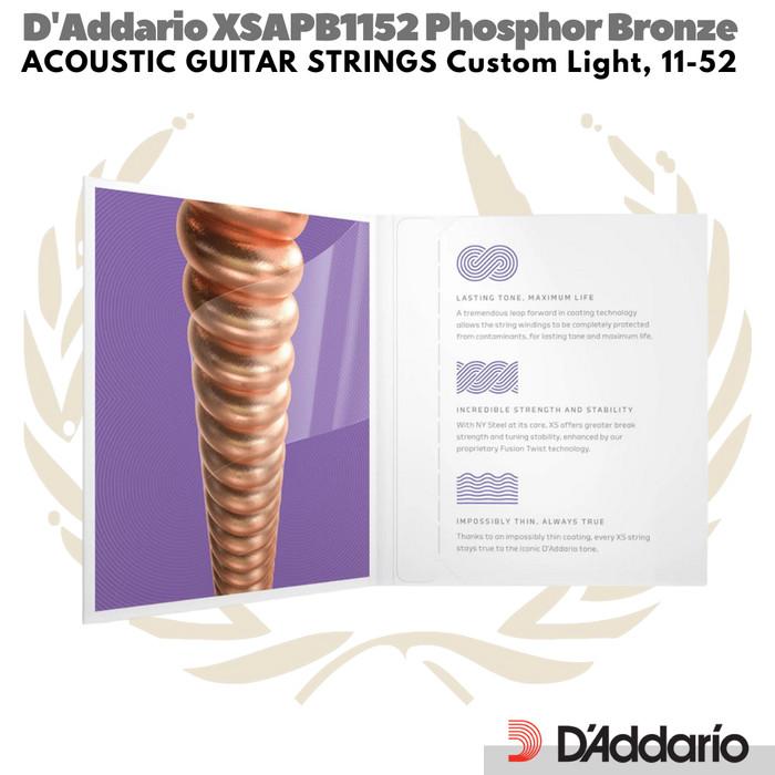 D'Addario XSAPB1152 Phosphor Bronze Custom Light | Senar Akustik 11 52