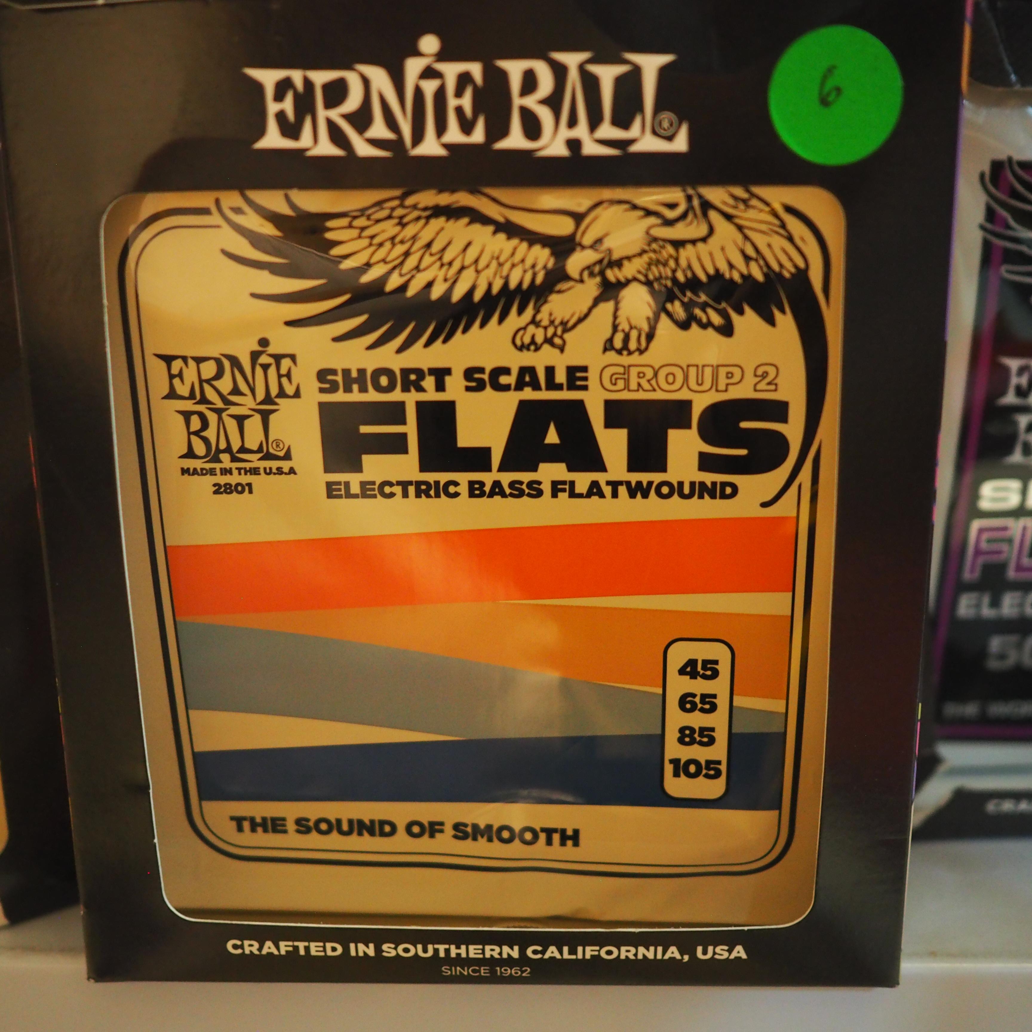 Ernie Ball 2801 45-105 Short Scale Flatwound Group 2 Electric Bass Strings