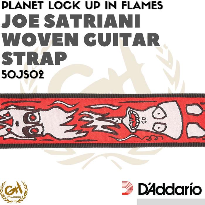 D'ADDARIO X JOE SATRIANI UP IN FLAMES 50PLJS02 PLANET LOCK WOVEN STRAP