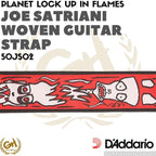D'ADDARIO X JOE SATRIANI UP IN FLAMES 50PLJS02 PLANET LOCK WOVEN STRAP