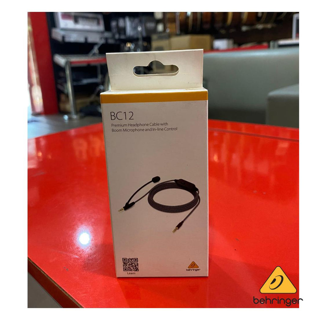 Behringer BC12 Premium Headphone Cable with Boom Microphone and In-Line Control