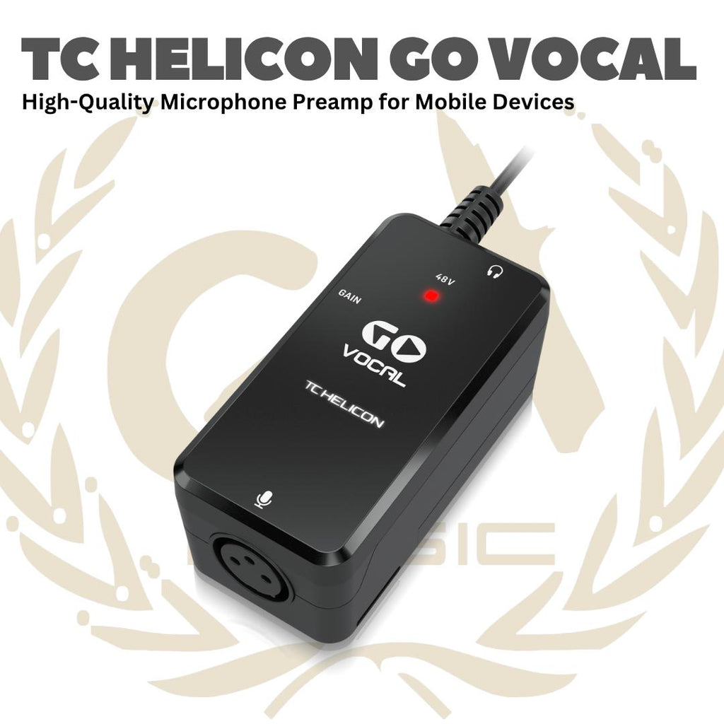 TC Helicon GO Vocal High-Quality Microphone Preamp for Mobile Device - Pre-amp Mic untuk HP Leptop Soundcard Pre amp Mik