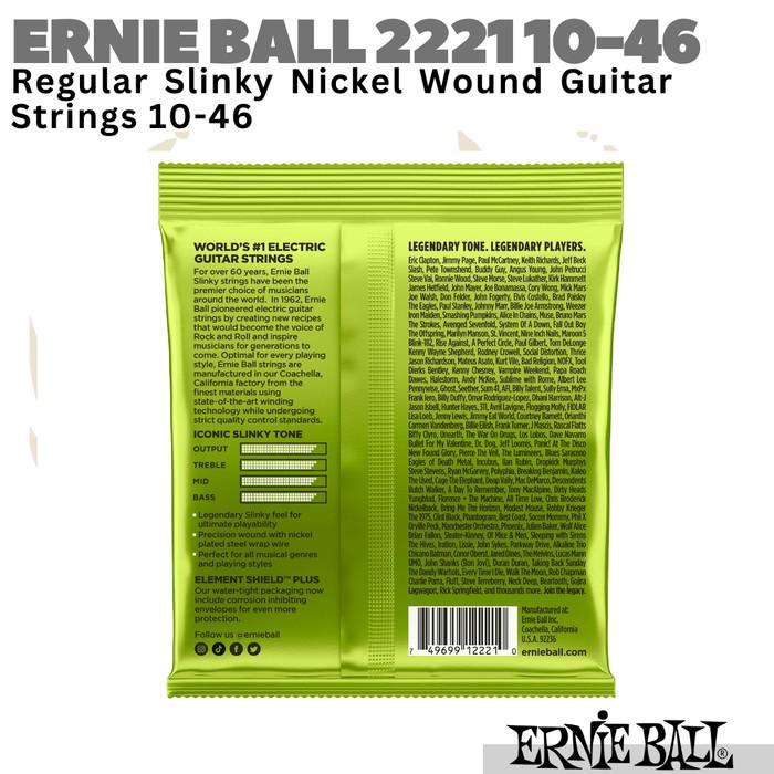 ERNIE BALL 2221 Regular Slinky Electric Guitar Strings 10-46 | Senar
