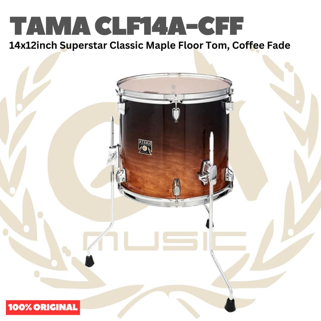 TAMA CLF14A-CFF 14x12inch Superstar Classic Maple Floor Tom, Coffee Fade - Senar Tom Drum | CLF14ACFF