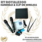 RECORDINGTECH RT ROYALE200 CLIP ON & HANDHELD WIRELESS SYSTEM